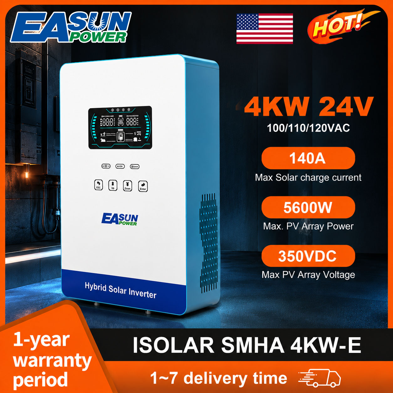 Grid Tie Inverter Limiter 2000W - EASUN POWER 4KW 120V Off Grid