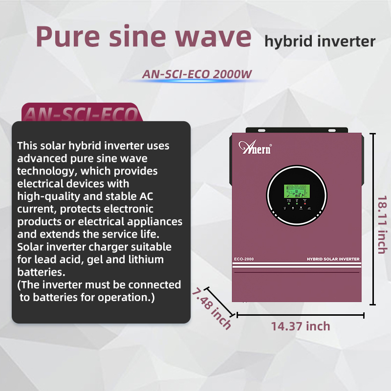 Anern 3200W 2000W Off Grid Hyb - đánh giá và giá Grid Tie Inverter Limiter 2000W